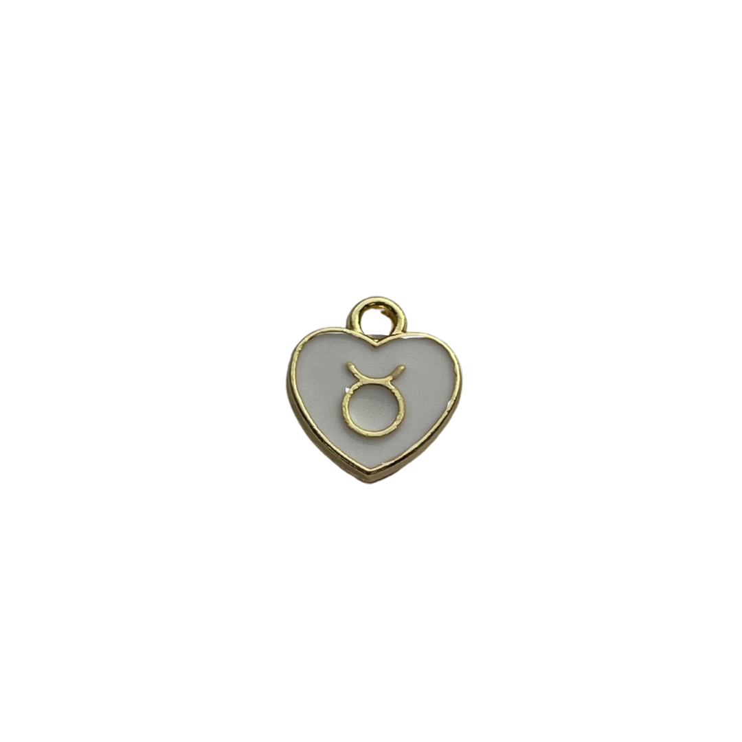 White Zodiac Sign Charm