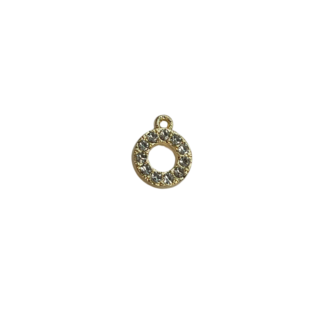 Rhinestone Letter Charm