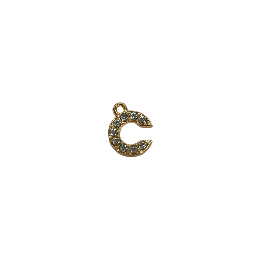 Rhinestone Letter Charm