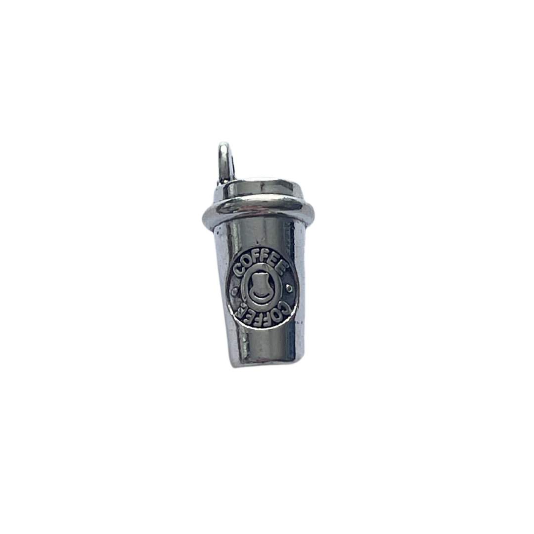 Silver Coffee Cup Charm