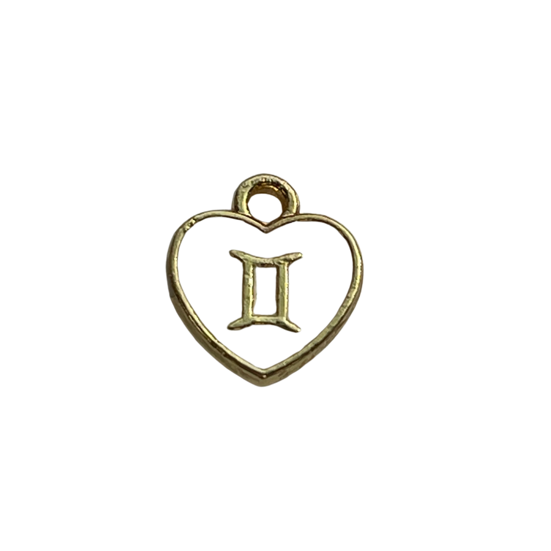 White Zodiac Sign Charm