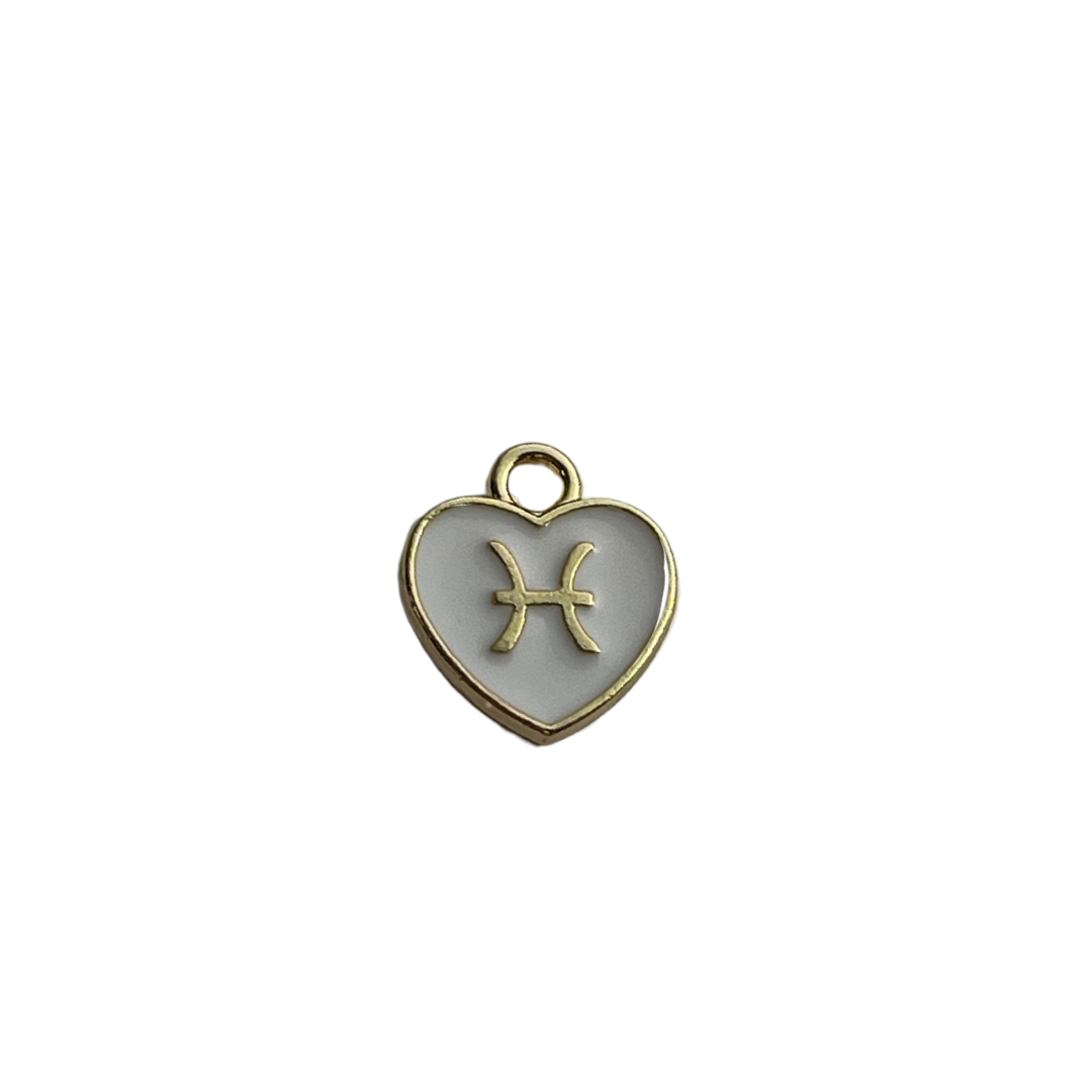 White Zodiac Sign Charm
