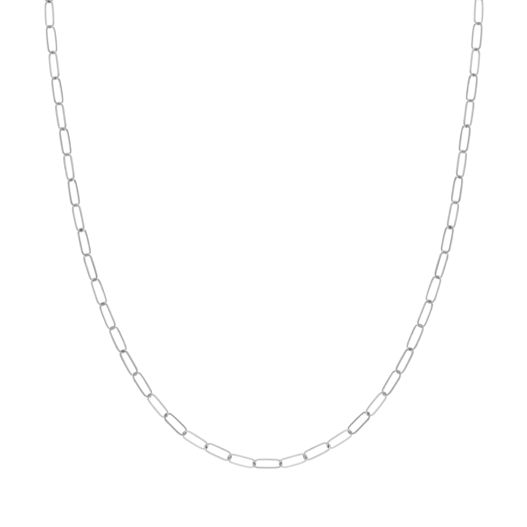 Silver Paperclip Chain Necklace