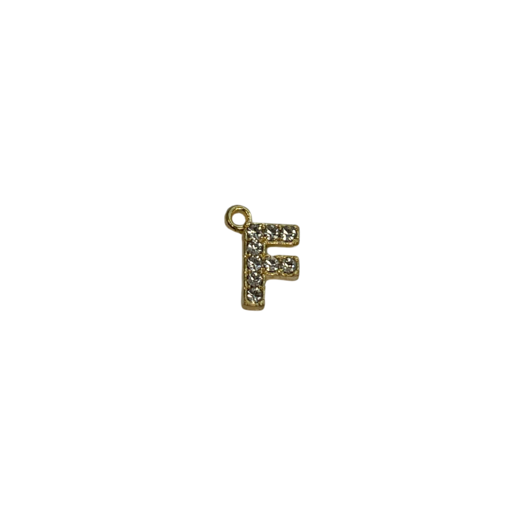 Rhinestone Letter Charm