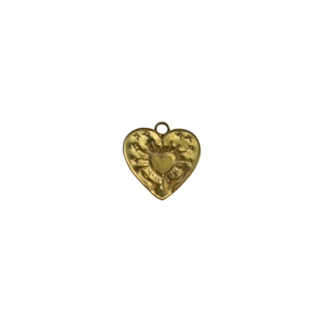 Stainless Steel Gold Heart