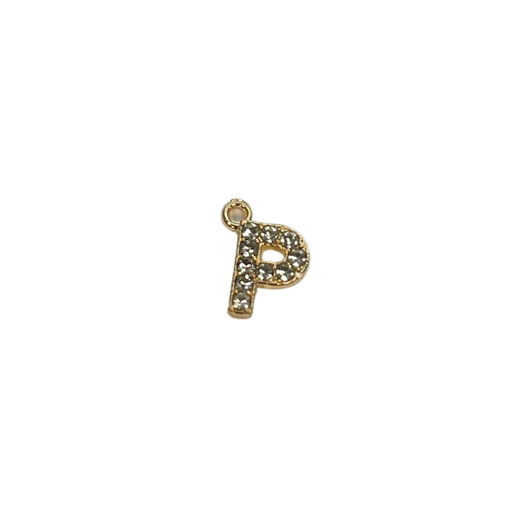 Rhinestone Letter Charm
