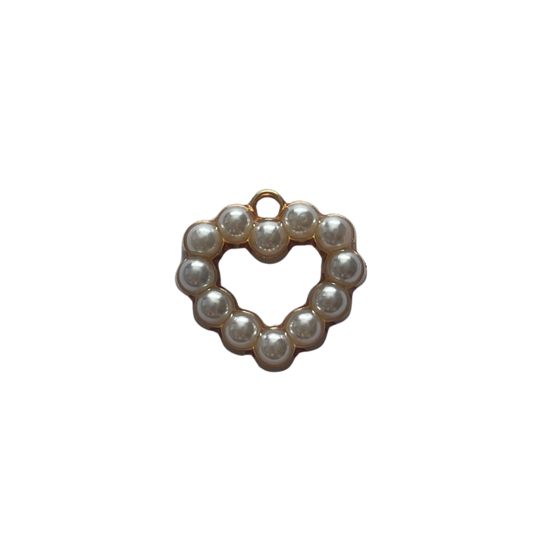 Pearl Heart Charm
