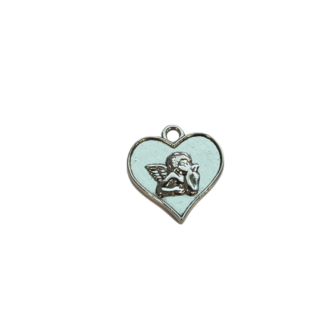Silver Cupid Heart