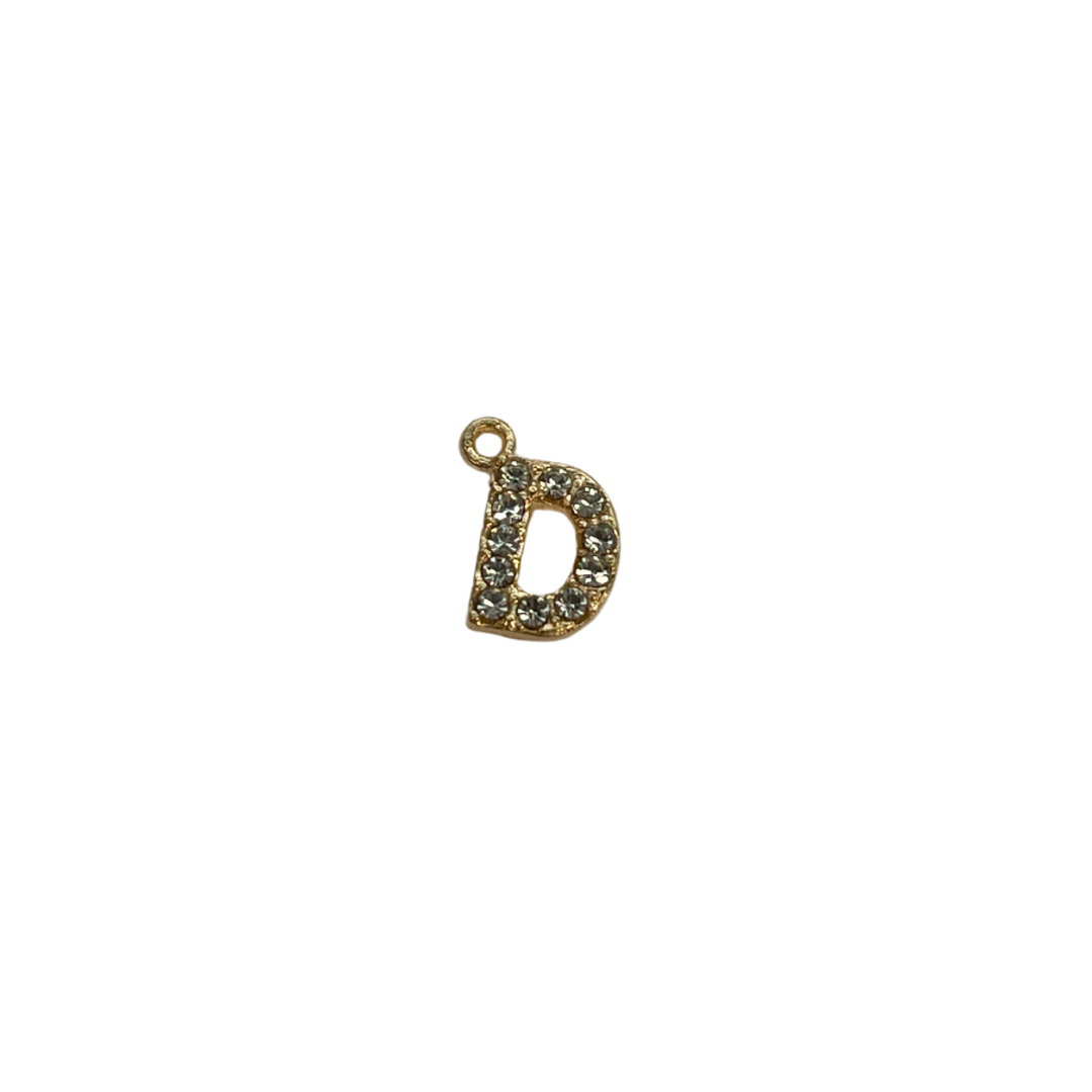 Rhinestone Letter Charm