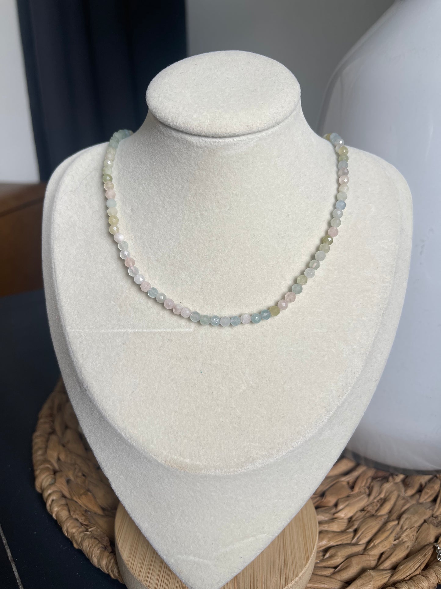 Multi Blue Bead Necklace