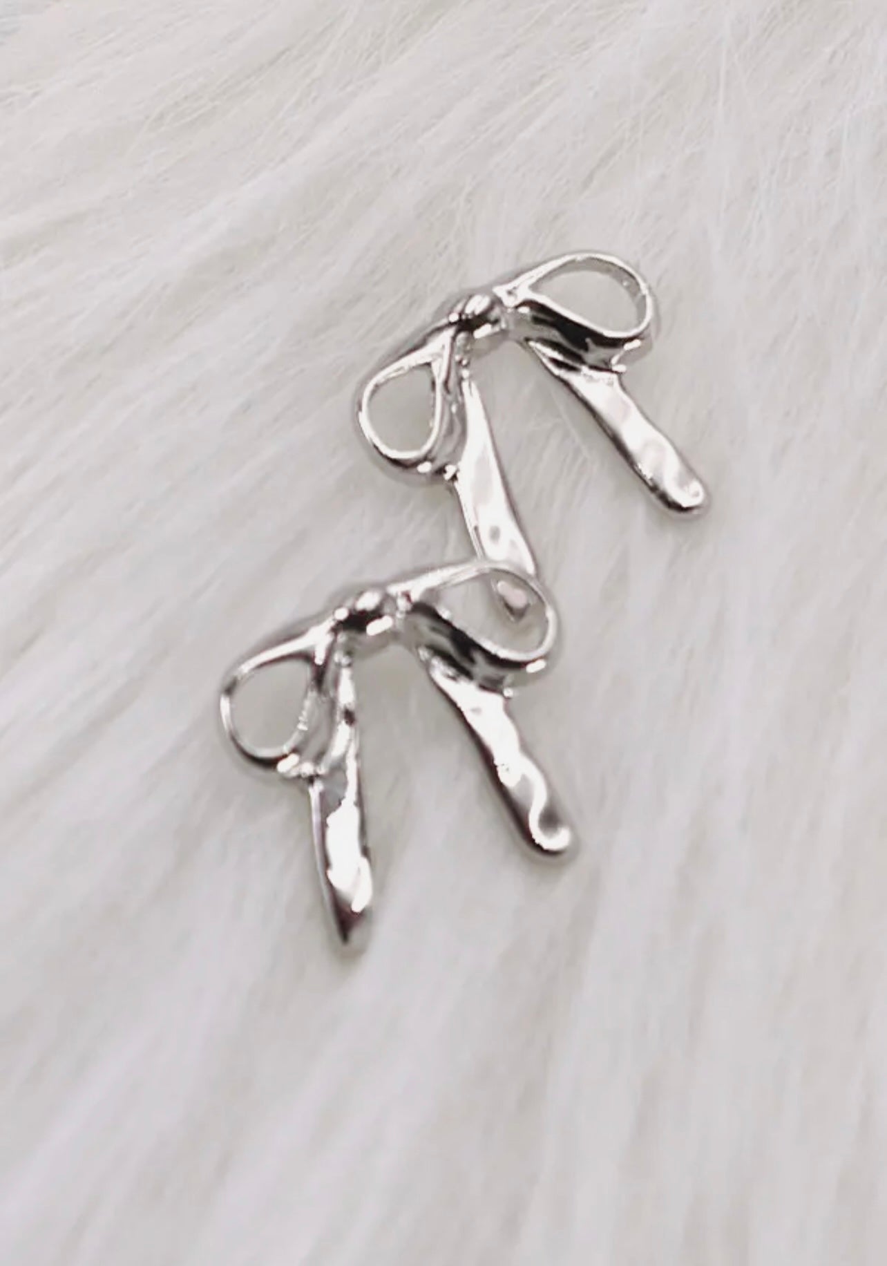 Silver Bow Earrings