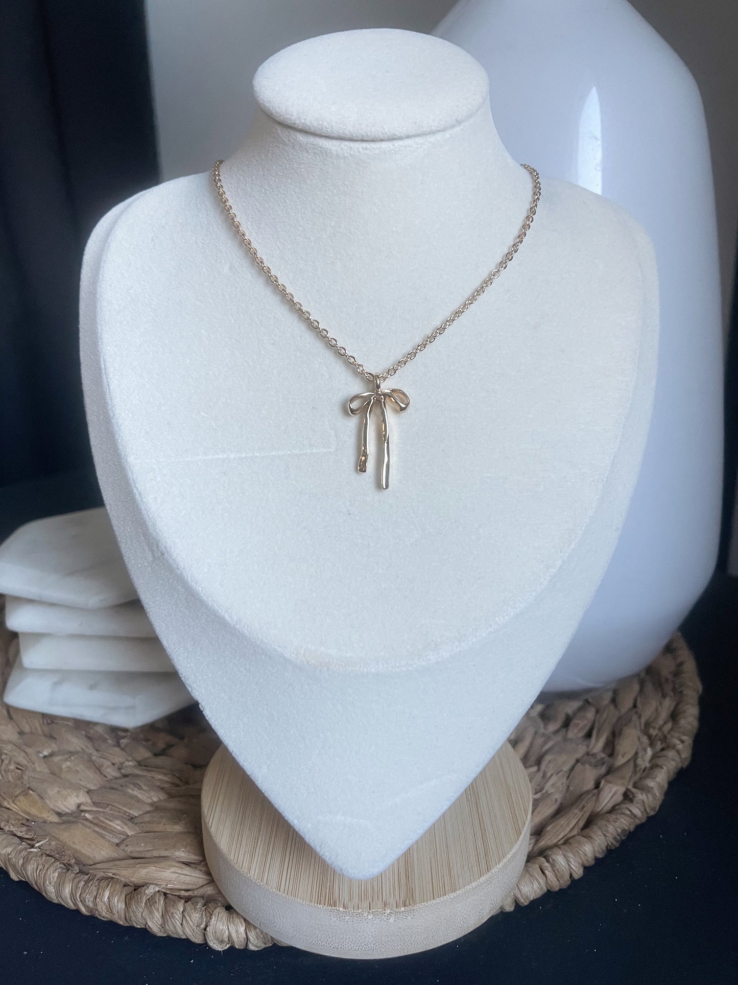 Ribbon Bow Necklace