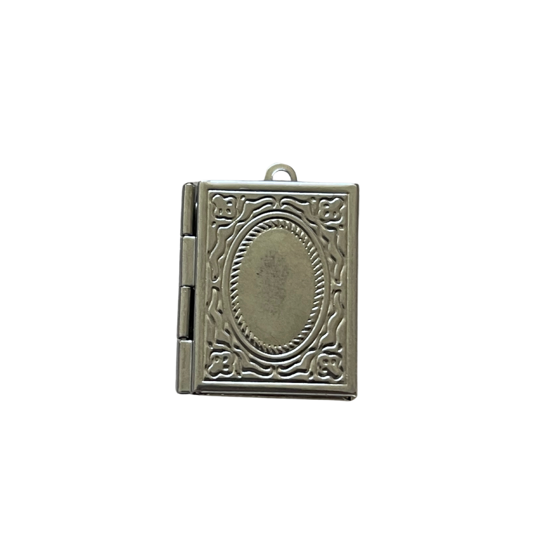 Silver Book Locket
