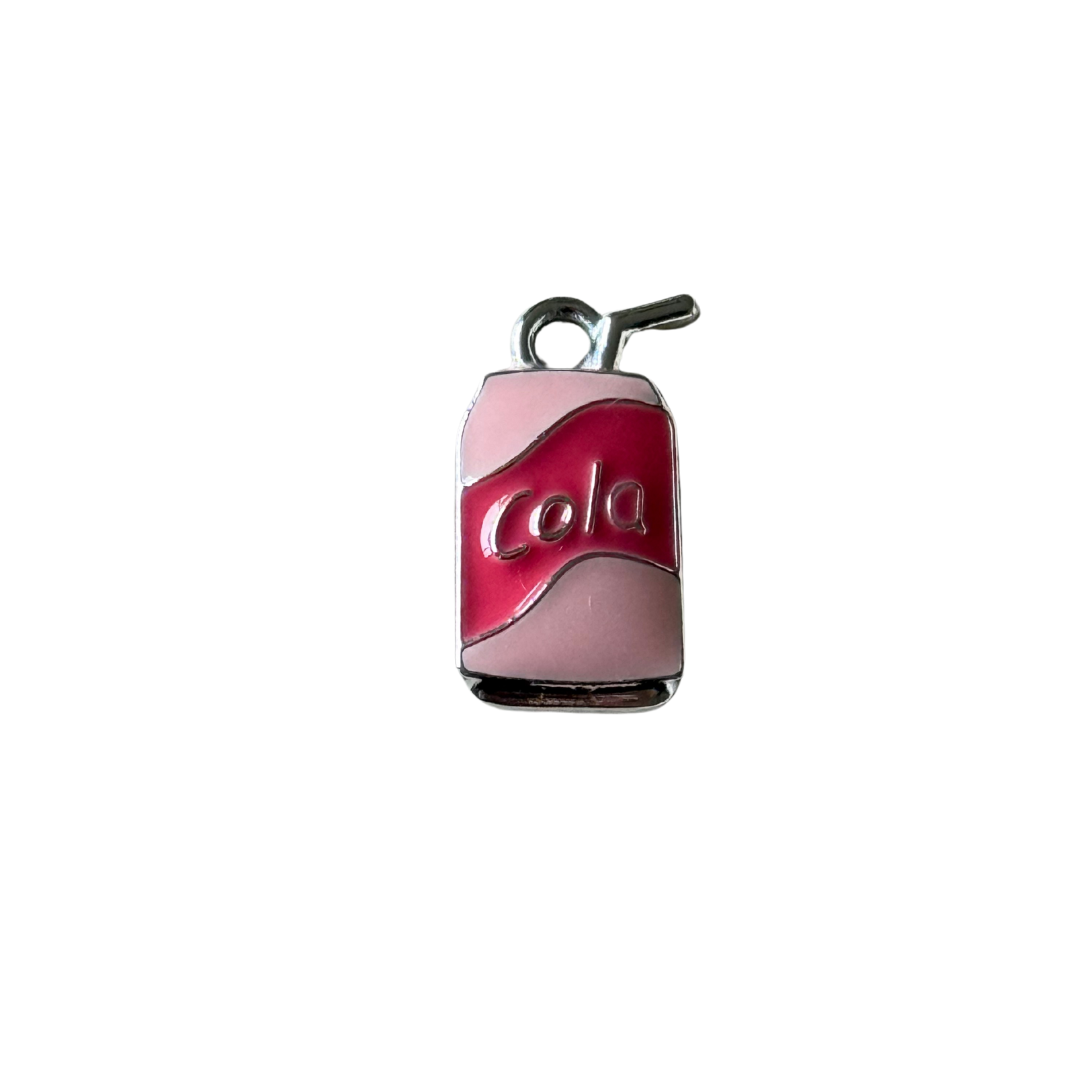 Silver pink cola can