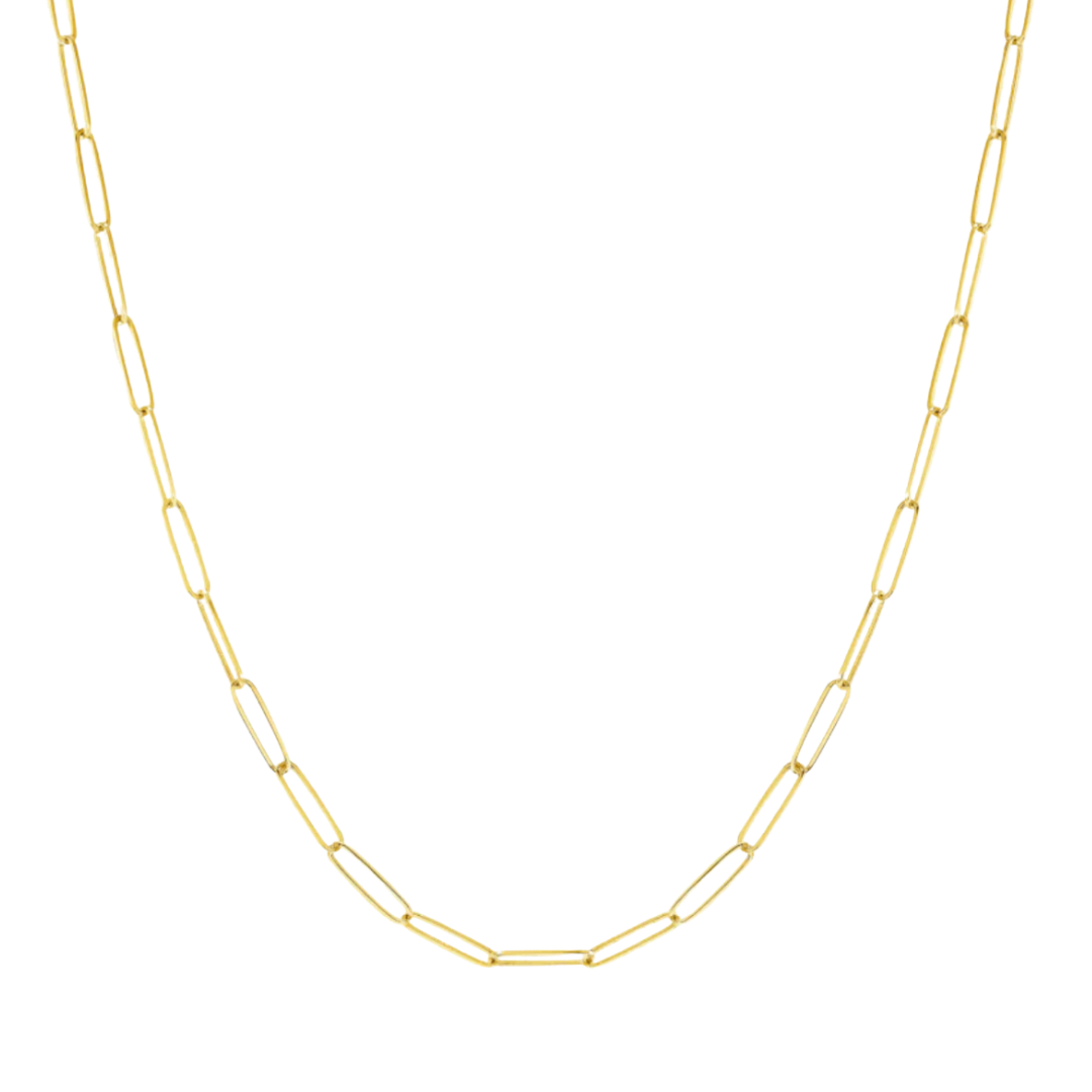 Gold Paperclip Chain Necklace