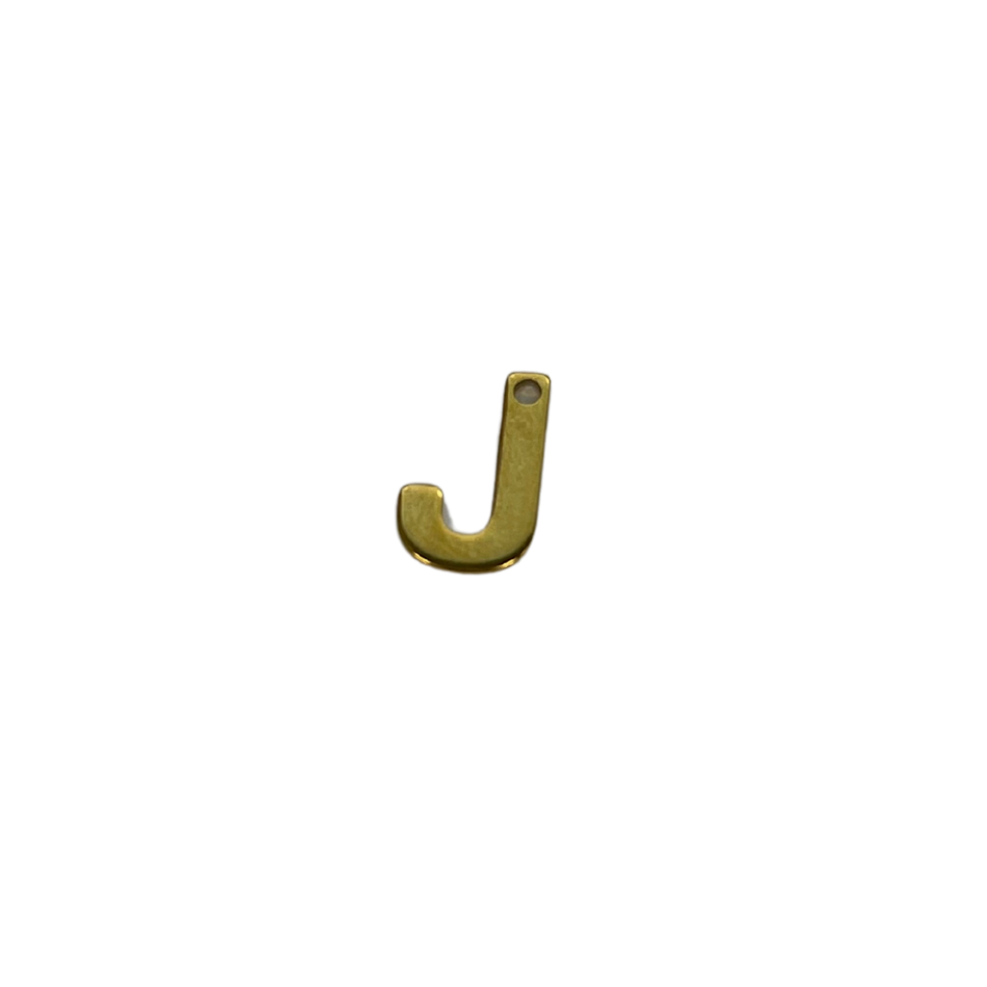 Flat Gold Letter Charm