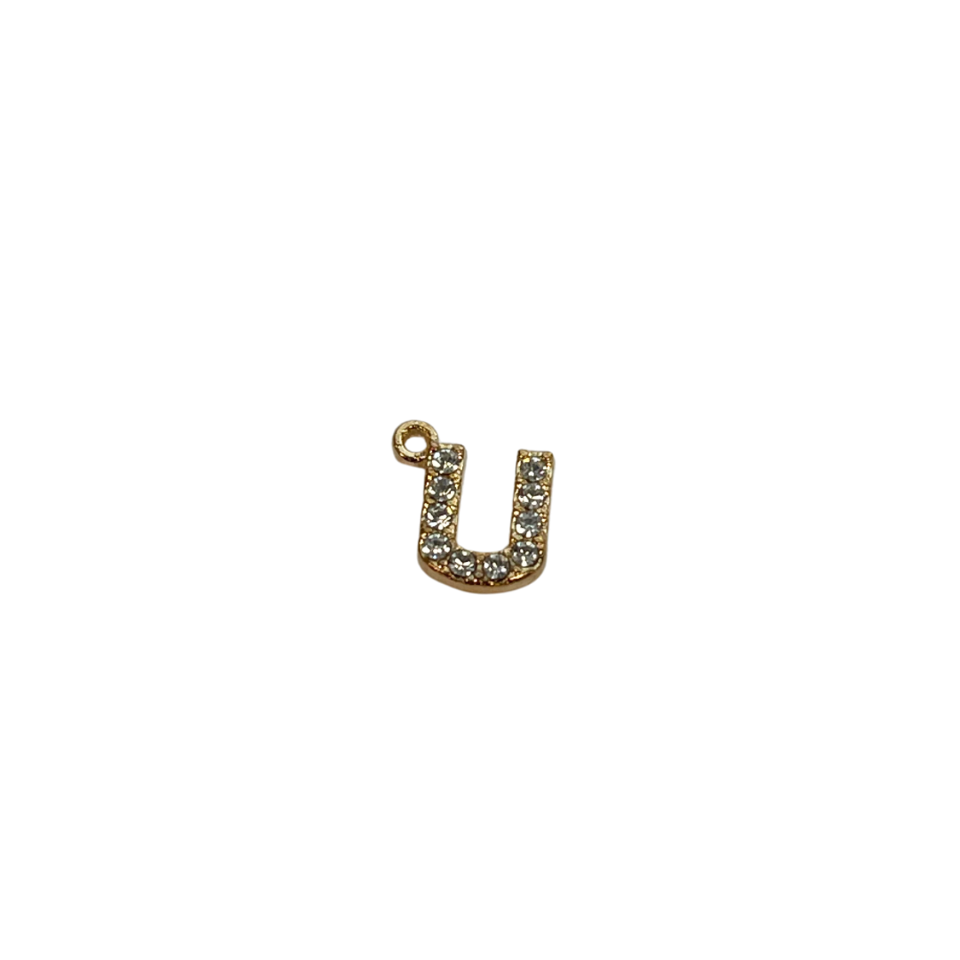 Rhinestone Letter Charm