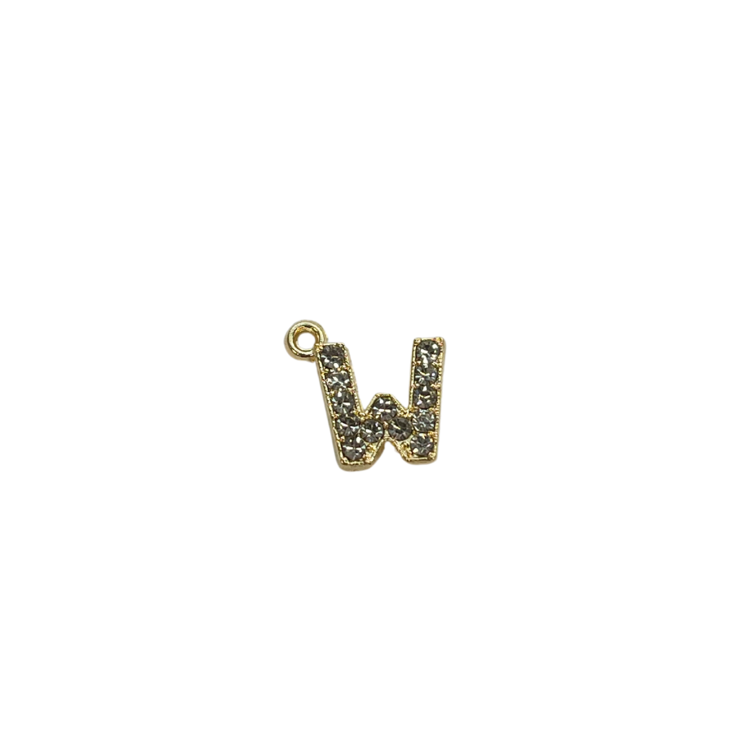Rhinestone Letter Charm