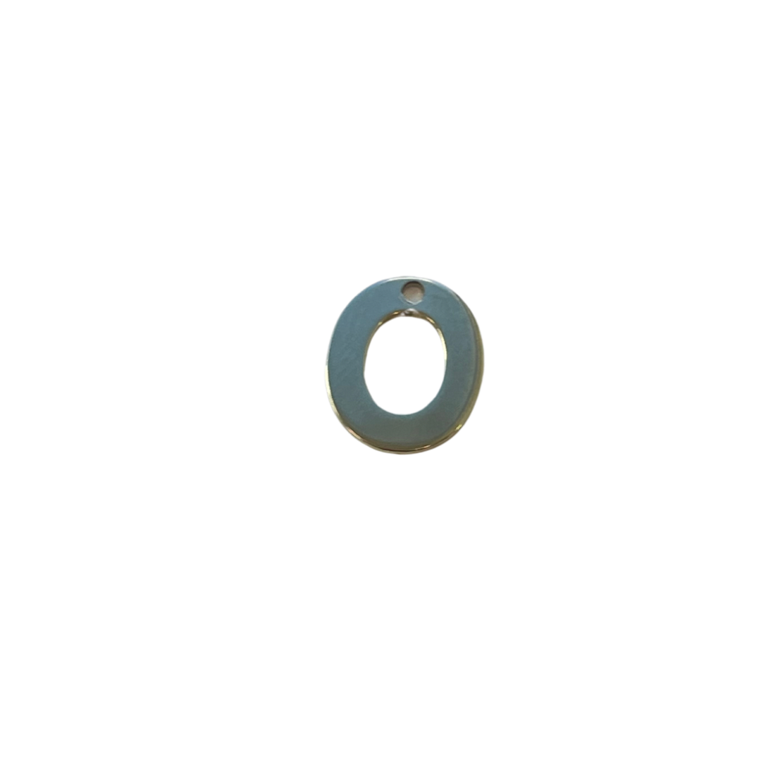 Flat Silver Letter Charm