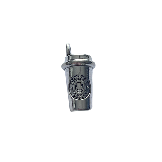 Silver Coffee Cup Charm
