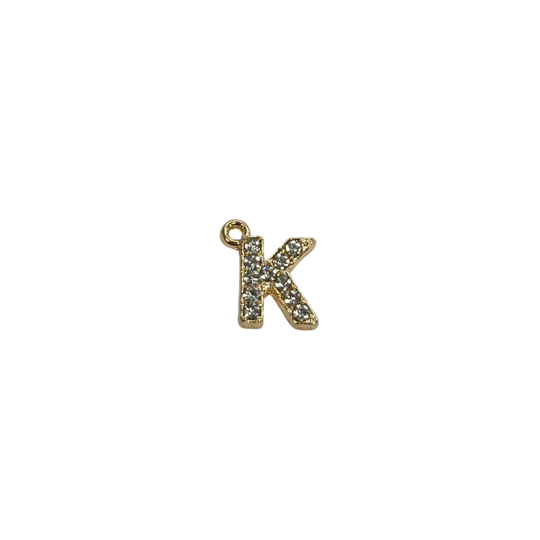 Rhinestone Letter Charm