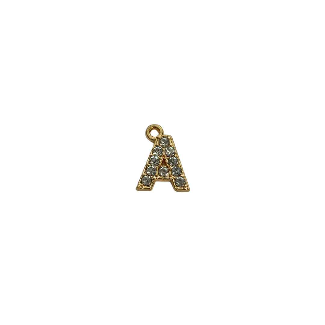 Rhinestone Letter Charm