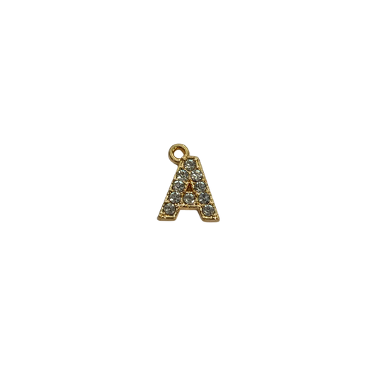 Rhinestone Letter Charm