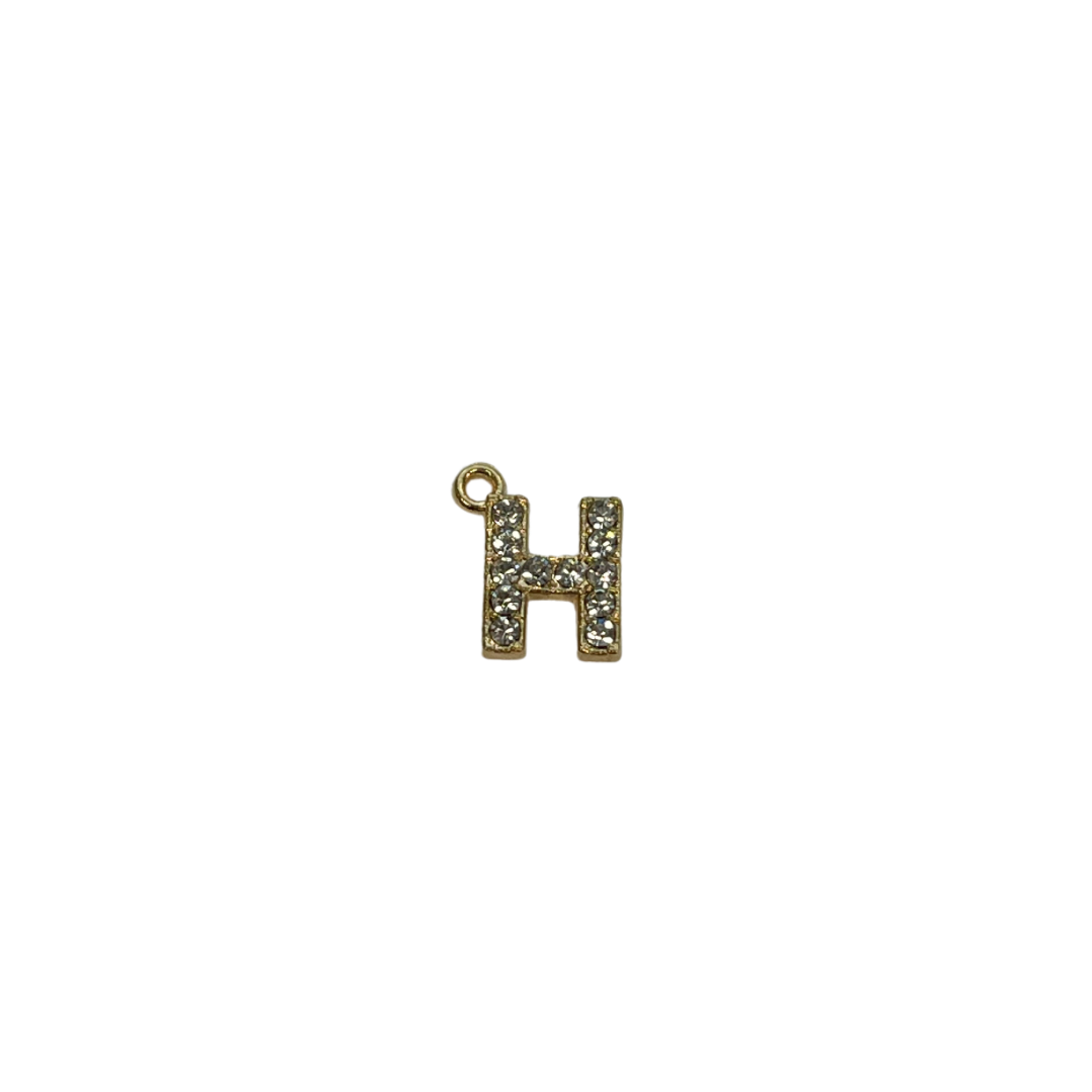 Rhinestone Letter Charm
