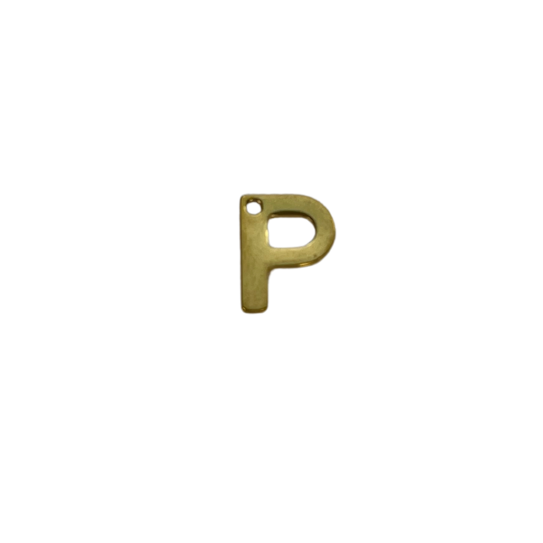 Flat Gold Letter Charm