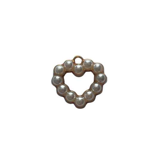 Pearl Heart Charm