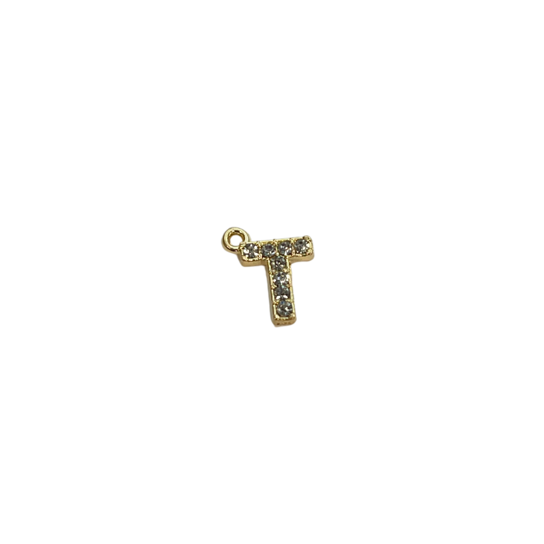 Rhinestone Letter Charm