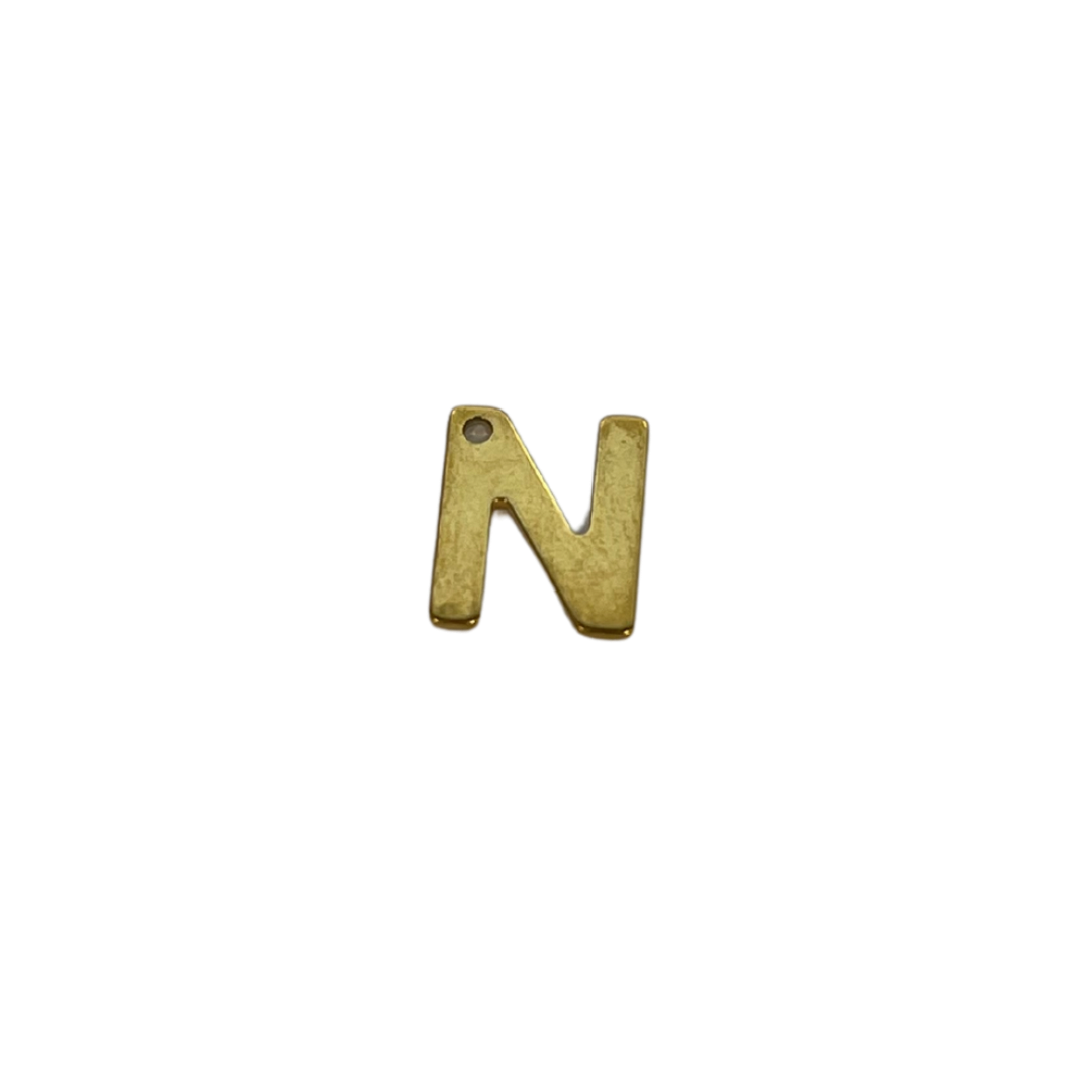 Flat Gold Letter Charm