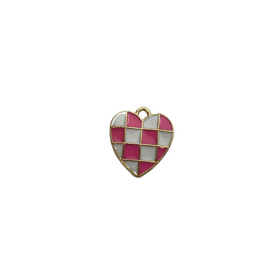 Pink Checkered Heart