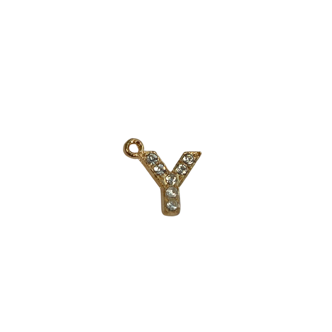 Rhinestone Letter Charm