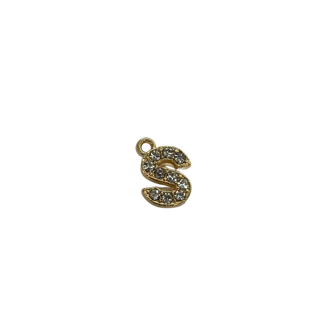 Rhinestone Letter Charm