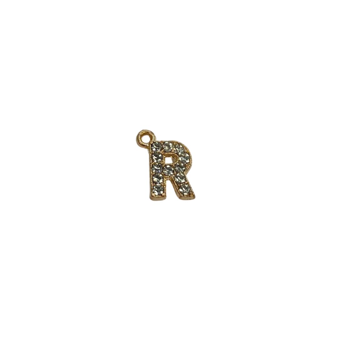 Rhinestone Letter Charm