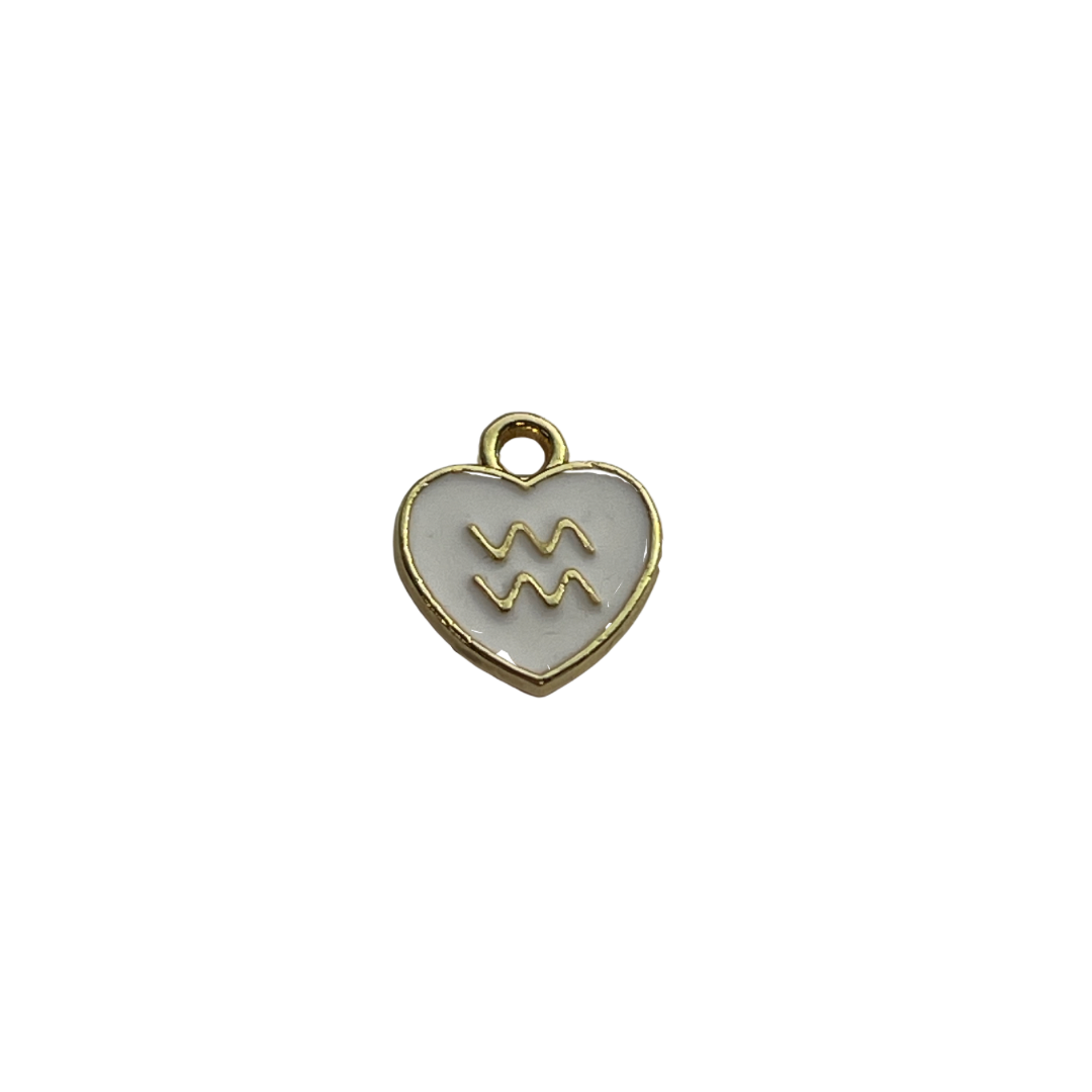 White Zodiac Sign Charm
