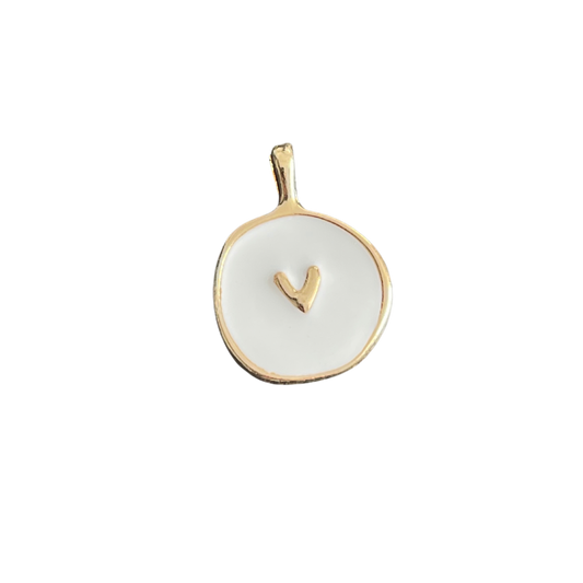 White and Gold Heart