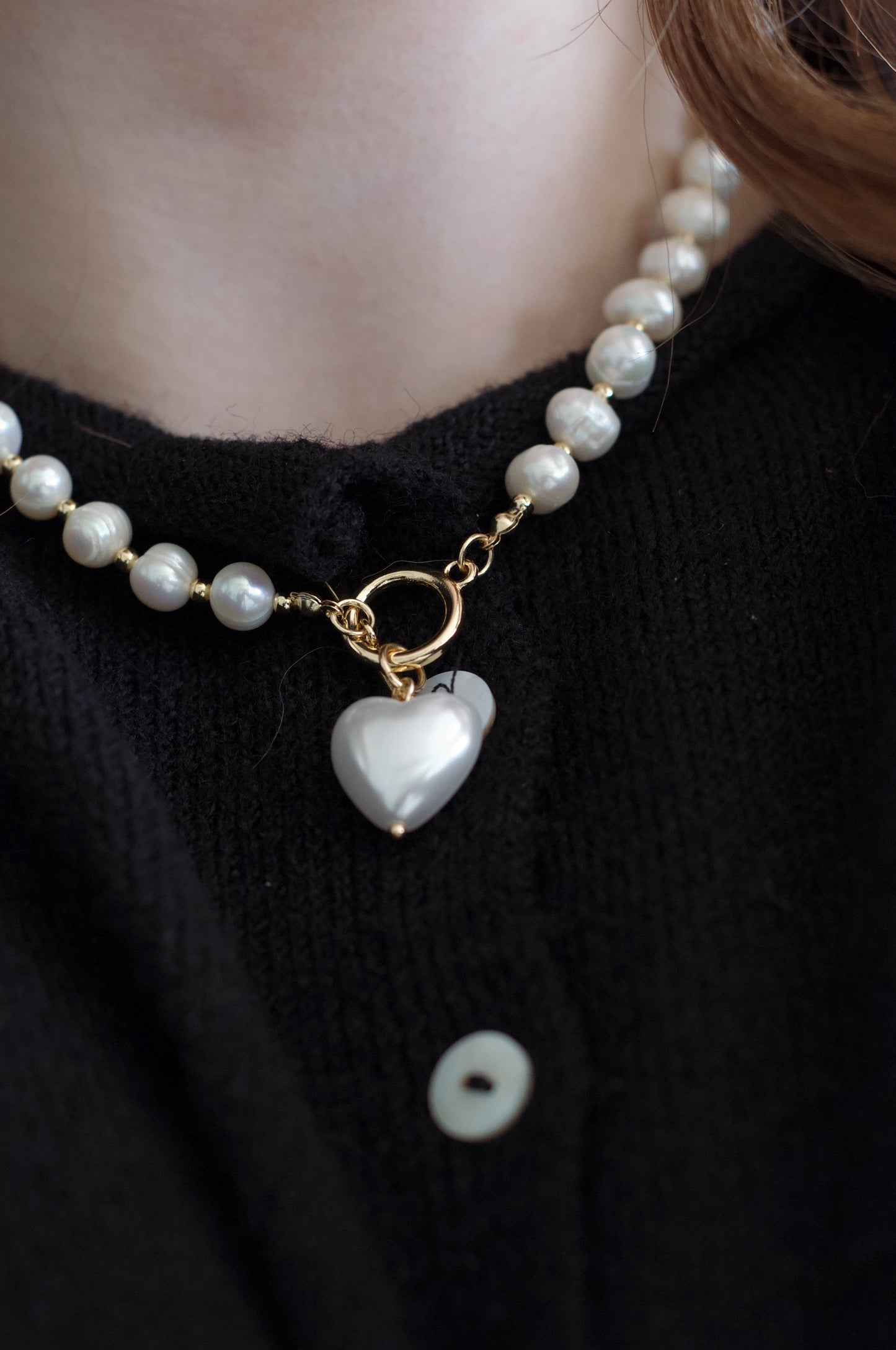 Candy Heart Pearl Necklace
