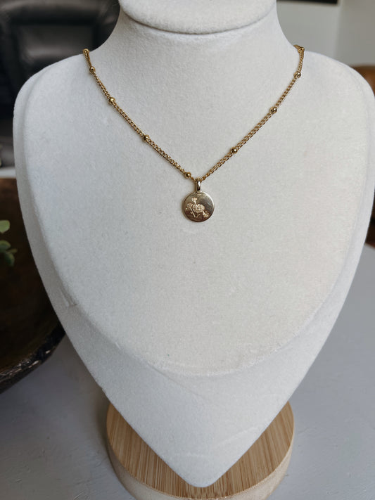 April Birth Flower Necklace