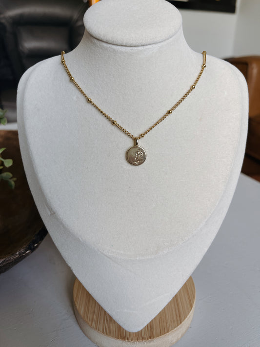 February Birth Flower Necklace