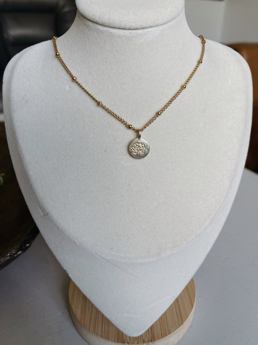 July Birth Flower Necklace