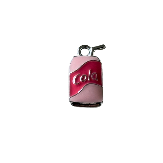 Silver pink cola can