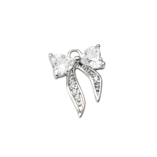 Silver Dangle Bow